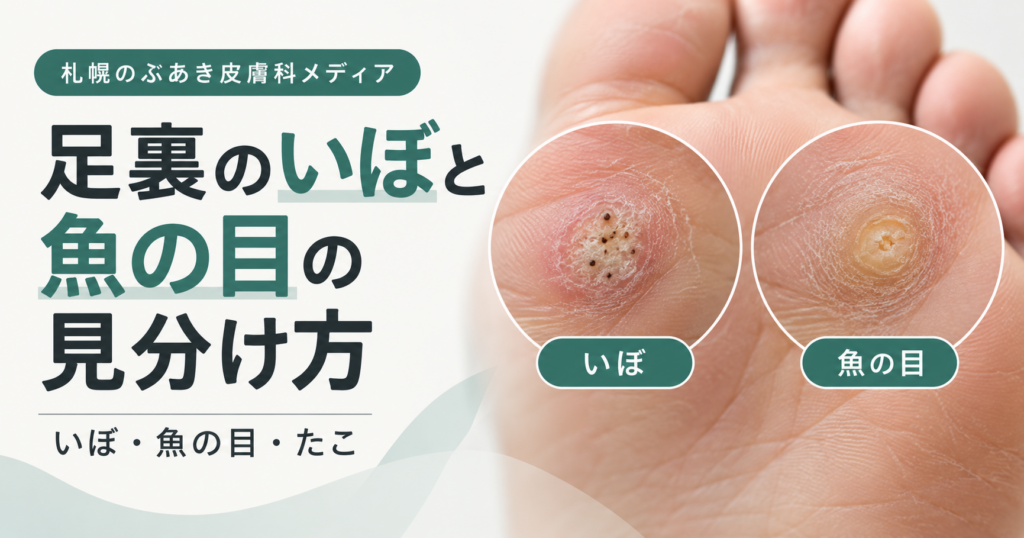 足裏のいぼと魚の目の見分け方