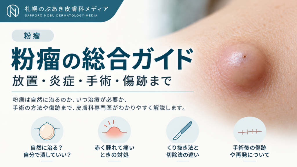 粉瘤の総合ガイド｜放置・炎症・手術・傷跡まで