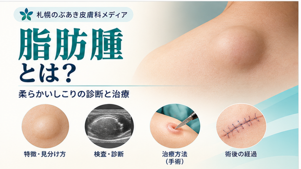 脂肪腫の見分け方・検査・手術を解説するアイキャッチ
