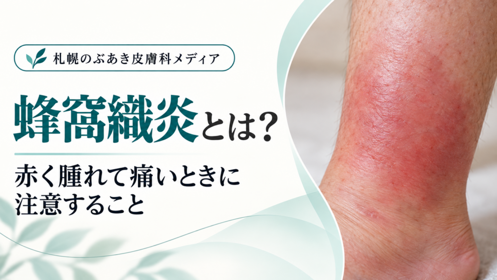 蜂窩織炎とは？赤く腫れて痛いときに注意すること